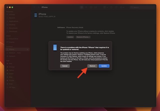 మీ iPhoneని పునరుద్ధరించండి